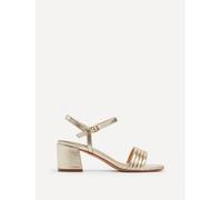 Toronto Gold Faux Leather Block Heeled Sandal Linzi Gold 5-Standard Fit