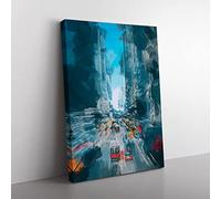 Toronto In Canada In Abstract Modern Canvas Wall Art Print Ready to Hang, Framed Picture for Living Room Bedroom Home Office Décor, 76x50 cm (30x20 Inch)