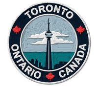 Toronto Ontario Canada Patch for Clothes - Embroidered Iron on Patch for Backpack Jacket - Fabric Sports Patches for Clothes Souvenirs & Gifts ID45095
