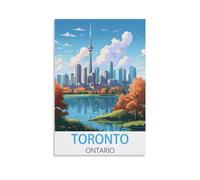 Toronto Ontario Vintage Travel Poster Canvas Art Print Office Family Bedroom Decorative Posters Gift Wall Decor Poster 08x12inch(20x30cm) Unframe-style