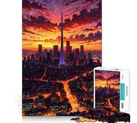 Toronto Skyline at Sunset 1000 Pieces Jigsaws Adults Puzzles Logic Boost Toy Bonding Time Premium Edge Premium Gift 50x75cm