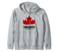 Toronto Skyline Ontario Canada Maple Leaf Canadian Pride Zip Hoodie