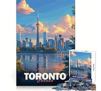 Toronto Skyline Sunset 1000 Piece Jigsaw Puzzle for Adults Think Smart Toy Indoor Fun Smooth Cut Santa Wish Pick 50x75cm