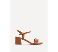 Toronto Tan Faux Leather Block Heeled Sandal Linzi Brown 3-Standard Fit