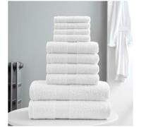 TORONTO TOWEL BALE SET 10pc 100% Egyptian Cotton Hand Face Bath Bathroom Towels