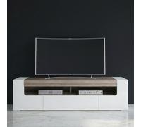 Toronto TV Unit - 2 Door - 1 Drawer - 140cm - Large - White Gloss