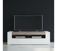 Toronto TV Unit - 2 Door - 1 Drawer - 140cm - White Gloss