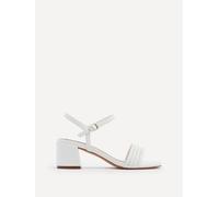 Toronto White Faux Leather Block Heeled Sandal Linzi White 4-Standard Fit