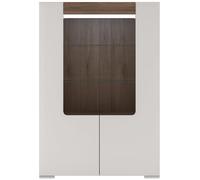 Toronto White Gloss Low Glazed 2 Door Display Cabinet
