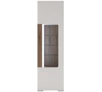 Toronto White Gloss Narrow Glazed Display Cabinet