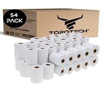 TOROTECH Thermal Rolls 57x35x12 mm,54 Rolls,Thermal Paper Receipt Rolls White without Back Print,Receipt Rolls Environmentally Friendly BPA-Free Phenol-Free,Tickets Terminals Credit Cards (54)