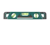 Torpedo Level 23 cm with Magnetic Strip and Shockproof ABS Design for Precise Horizontal Vertical 45° Measurements, Rubber End Protection, V-Groove Edge