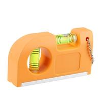 Torpedo Level Shockproof 85mm Mini Magnetic Spirit Level Torpedo with Magnetic Plate for Hands Free Levelling Horizonal Verticle Vials (Yellow)