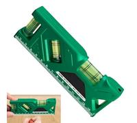 Torpedo Spirit Level - Compact ABS Precision Tool | Small Magnetic Spirit Level with Three Line Vials, High Precision Mini Ruler, Protractor, Socket , Use | For Home Work