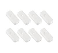 Torpedo Switch 2.5A, In-Line Cord Switch for Small Appliances or Lamps, White - 8 Pack