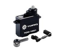 TORQ TCM-1001 Coreless Titanium Gear 7g Micro Digital Precision Servo for Mini Z 1/27, 1/28 RC Cars, Compatible W Losi Micro-B 2WD Brushed Mini RC Buggy 1/24 (TCM-1001 Servo with Horn & Mount)