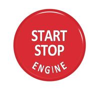 TorqCore Car Start Stop Switch Button Sticker,Fit For 1 3 5 Series engine start stop button(Red)