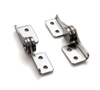 Torque 2.0 N.M，304 Stainless Steel Torque Shaft Hinge，Stop at Will，for Folding Table, Windows, Doors, Wardrobe，Cabinets ，Boxes ， Flip Hinge with Adjustable Damping，1 Pair （L+R）, Silver