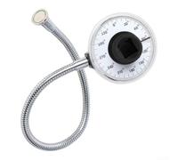 Torque Angle Gauge, 1/2" Drive 0-360°, Steel Heat-Quenched Auto Repair | Precise Bolt Angle Control, 2° Scale, Rust Resistant, Basic Magnetic Hose Clip Kit Options, Auto DIY Use