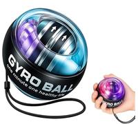 Torque Ball Hand Exerciser, Autostart Wrist Exercise Ball Wrist Trainer Exercises Gyroscopic Forearm Exerciser with Colourful LED Lights Gifts for Office Workers and Athletes Fitness Enthusiasts