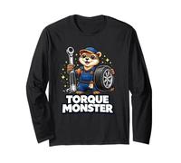 Torque Monster Otter Mechanic Wrench Tire Art Long Sleeve T-Shirt