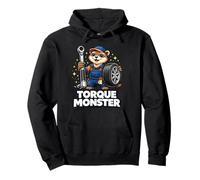 Torque Monster Otter Mechanic Wrench Tire Art Pullover Hoodie