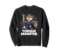 Torque Monster Otter Mechanic Wrench Tire Art Sweatshirt