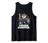 Torque Monster Otter Mechanic Wrench Tire Art Tank Top