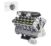 Torquino Technik V12 Motor Bausatz Benzin, 6.5L Quad Cam 60° Zylinder Mid-Speed Motor Modellbausatz, Raffiniertes Geschenk für Erwachsene, 3679 Teile