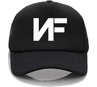 torr NF Real Music Logo Print Print Baseball caps Men Women Cool Summer Mesh Trucker Cap Adjustable Snapback Hats Black XL