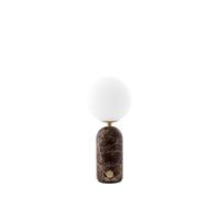 Globen Lighting Torrano rechargeable table lamp, brown marble