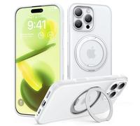 TORRAS 360° Spin Magnetic Stand for iPhone 16 Pro Max Case, Compatible with Magsafe,12FT Military Grade Shockproof, Slim Protective for iPhone 16 Pro Max Case, Diamond Clear