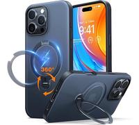 TORRAS 360°Spin Magnetic Stand for iPhone 16 Pro Max Case,with Camera Control Capture Button, Compatible with Magsafe,12FT Military Grade Shockproof, Slim Protective for iPhone 16 Pro Max Case, Black
