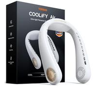 TORRAS COOLiFY Air 2025 Upgraded Neck Fan Air Conditioner, 3D Upper-Lower Airflow, Ultra-Light Portable Fan Rechargeable, Personal Cooling Fan Travel Essentials, Day Gifts for Dad Husband Father,Ivory