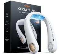TORRAS COOLiFY Air 2026 Upgraded Neck Fan Air Conditioner, Dual-Airflow Pro Cooling, Ultra Light Portable Fan Rechargeable, Personal Cooling Fan Travel Essentials, Gift for Dad Father,White