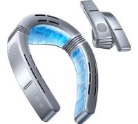 TORRAS COOLiFY Cyber Fold AI Neck Air Conditioner, Ultimate Cooling Max Cooling Area Neck Fan, Adjustable Strong Wind Neck Cooler for Neck & Face, Rechargeable Portable for Travel Outdoor, Titanium