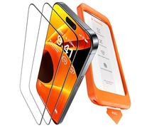 TORRAS for iPhone 15 Pro Max Screen Protector UNBREAK TOP 9H Glass (Ultra Shatter-Resistance) Screen Protector for iPhone 15 Pro Max [OneStep Install], Clear, 2 Pack