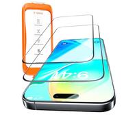 TORRAS for iPhone 16 Pro Screen Protector UNBREAK TOP 9H+ Glass (Ultra Shatter-Resistance) Screen Protector for iPhone 16 Pro Tempered Glass [Easy Installation] (Longest Durable), 2 Pack