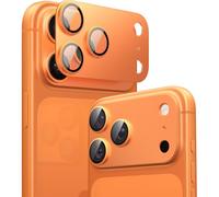 TORRAS for iPhone 17 Pro Max Camera Lens Protector One-Piece Design, Orange | Full Camera Island Protection with Premium Metal Frame, 9H Tempered Glass, 12 FT Drop-Tested, Case-Friendly Fit,Anti-Scratch