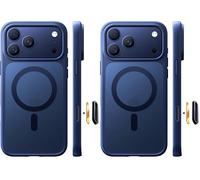 TORRAS for iPhone 17 Pro Max Case with MagSafe, 12FT Military Grade Shockproof, Durable & Sturdy & Velvety Touch, Magnetic Protective case for iphone 17 pro max cover, Blue (Pack of 2)