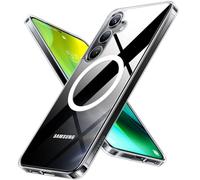 TORRAS for Samsung S24 Case with Magsafe, 12FT Military Shockproof, Slim Thin but Sturdy, Velvety Touch Anti-Slip Texture, Magnetic Protective for Samsung Galaxy S24 Case, Diamond Clear