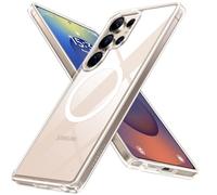 TORRAS for Samsung S25 Ultra Case with Magsafe, 12FT Military Shockproof, Slim Thin but Sturdy, Velvety Touch Non-Yellowing Magnetic Protective for Samsung Galaxy S25 Ultra Case Cover, Diamond Clear