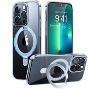 TORRAS Magnetic Ostand for iPhone 15 Pro Max Case, Built in Invisible Ring Stand, 12FT Military-Grade Shockproof, Compatible with MagSafe, Slim Protective Case for iPhone 15 Pro Max Cover, Clear