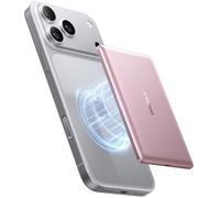 TORRAS MiniMag Slim Power Bank for MagSafe, 5000mAh Magnetic Battery Pink | Fast Charging USB-C Cable, Travel Essential Wireless Magnetic Portable Charger Battery Pack, for iPhone 17 Pro Max/Air/16/15