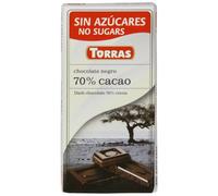 Torras No Added Sugar Dark Chocolate Bar 72 Percent Cocoa 75 g (Pack of 3)
