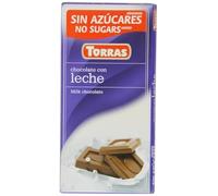 Torras No Added Sugar Milk Chocolate Bar, 75 g