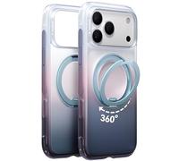 TORRAS Ostand O3 Air for iPhone 17 Pro Max Case - [Visible Air Cushioning], [360° Precision Ring], Compatible with MagSafe, Mechanical Aesthetics for iPhone 17 Pro Max Case - Sunset Glow Trace
