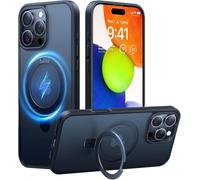 TORRAS Ostand Q1 for iPhone 16 Pro Case - Ring Stand, 12FT Drop Protection, Compatible with MagSafe for iPhone 16 Pro Cover - Black