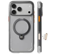 TORRAS Ostand Q3 Air for iPhone 17 Pro Case - Airbag Drop Protection, MagSafe Compatible, 360° Rotating Kickstand, Shockproof & Camera Contro - Premium Tech Gift Choice for him for iPhone 17 Pro Black