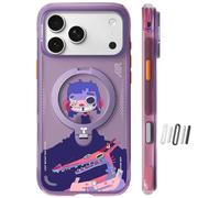 TORRAS Ostand Q3 Air GAWX Limited Editio for iPhone 17 Pro Case - 360° Rotating Ring Stand, Camera Button Guard, 12FT Drop Pro tection, Compatible with MagSafe case for iPhone 17 Pro-Neon Night Muse